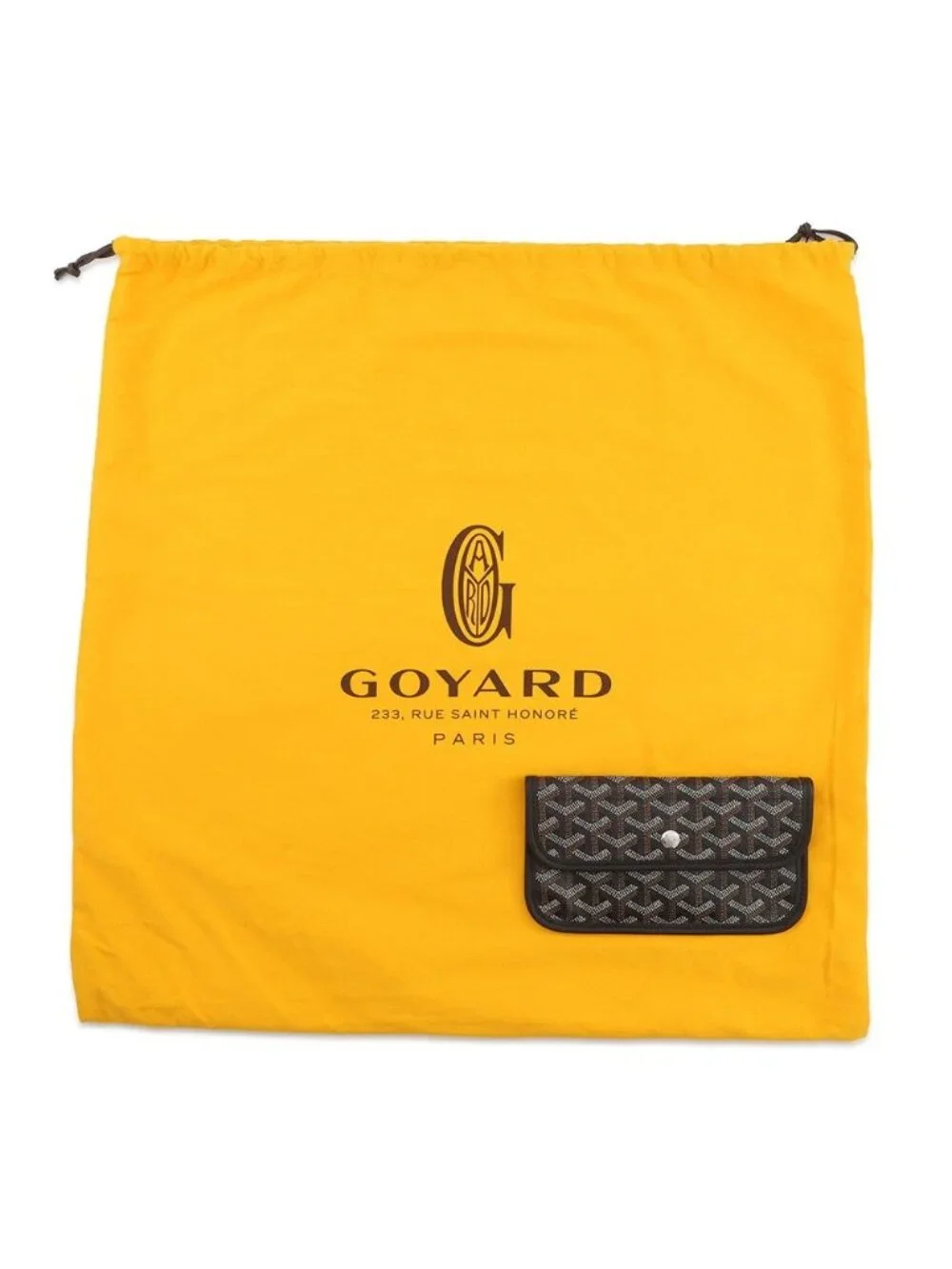 Goyard Tote Saint Louis PM Leather Black Herringbone with Pouch - Picture 7 of 7